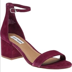 Steve Madden Irenee Berry Suede block heel sandals